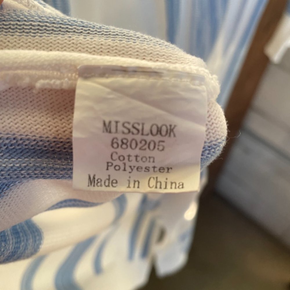 MISSLOOK Striped Tunic Sweater with Pockets - Picture 8 of 11